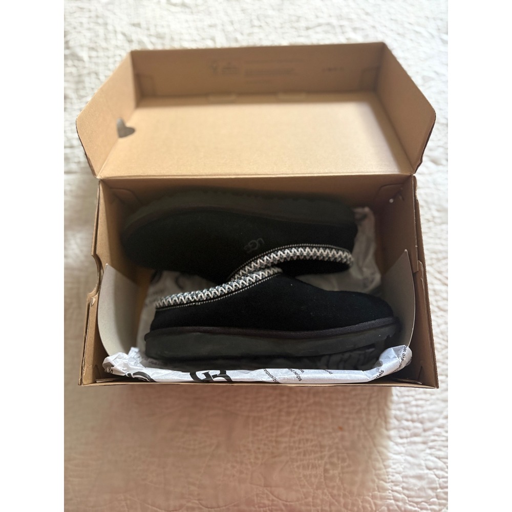 UGG Kids Tasman II Black Suede Slipper Mules 1019066K Size 4 Youth